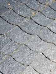 Obraz premium Slate or schist tiled roofing