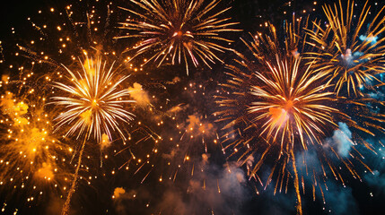 Obraz premium 2024 Welcomed with Majestic Firework Explosions 