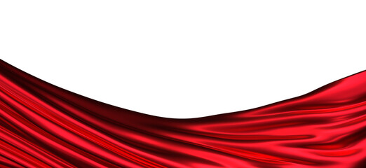 Abstract red cloth swaying in the wind - PNG