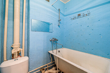 interior apartment room bathroom, sink, decorative elements, toilet. WC, sanitary unit, wash room