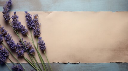 dried lavender on old paper