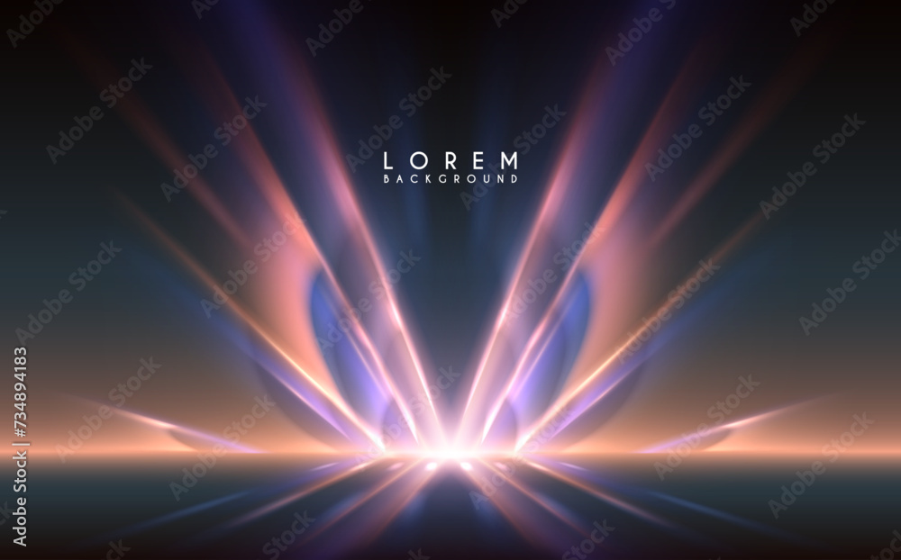 Wall mural abstract color light rays background
