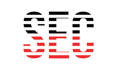 SEC three initial letter iconic line negative space minimal logo design vector template. monogram, abstract, wordmark, business, typography, minimalist, brand, company, flat, modern, unique, simple