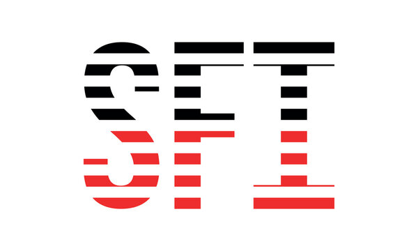 SFI three initial letter iconic line negative space minimal logo design vector template. monogram, abstract, wordmark, business, typography, minimalist, brand, company, flat, modern, unique, simple