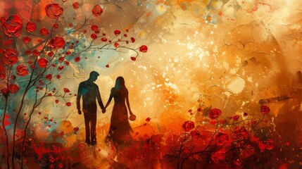 Romantic Valentine's Day Stroll: Hand in Hand