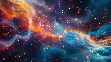 Fototapeta premium Seamless Flow of Information in Digital Paradise