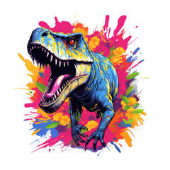 Dinosaur open mouth on a clean background, Png for Sublimation Printing, Printable art, Mythical creatures, Ancient animals, Illustration, Generative AI.