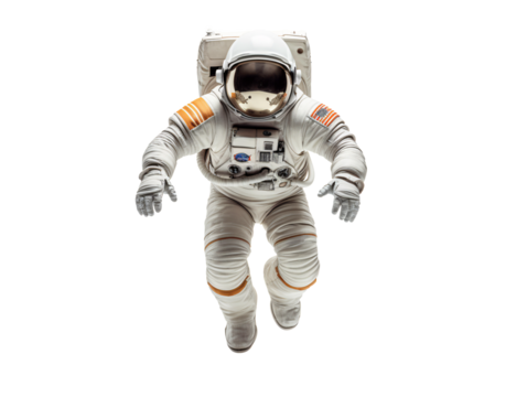 an astronaut in a white space suit