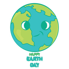 Happy Earth Day. Happy earth day banner illustration, for celebrating major safety