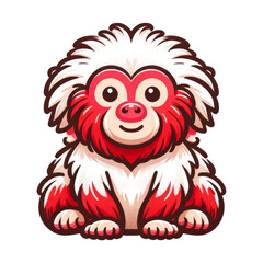Fototapeta premium Adorable Uakari Cartoon
