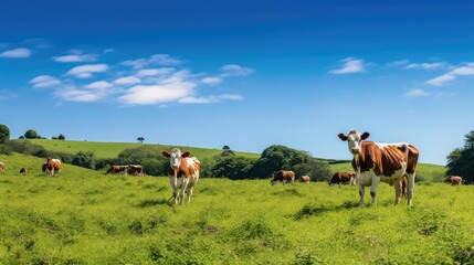 Fototapeta na wymiar farm jersey cows