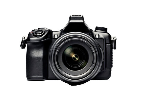 a black camera with a large lens