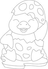 Duck Easter Easter egg Animal Vector Graphic Art Illustration