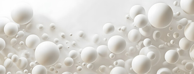 3d abstract background with white bubbles