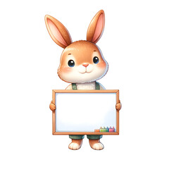 Rabbit with whiteboard