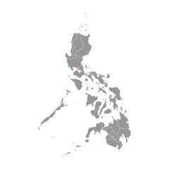 Metro Manila map, administrative division of Philippines. Vector illustration.