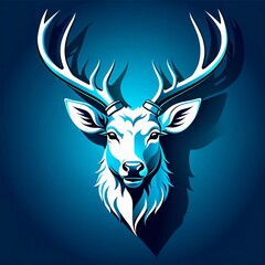 Vector Deer head logo design