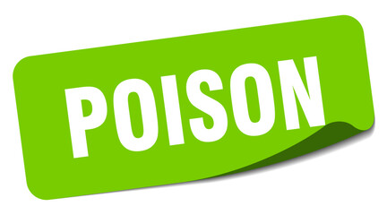 poison sticker. poison label - obrazy, fototapety, plakaty