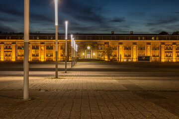 Preußenmuseum in Minden, Deutschland bei Abenddämmerung
