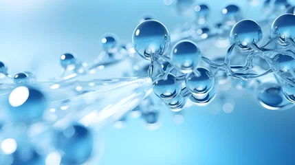 Fotobehang water drops on blue © Ali