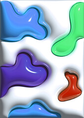 Background abstraction of 3d balloons balls air festive glossy for birthday illustration