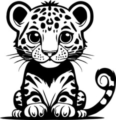 Cute Cartoon Jaguar Illustration