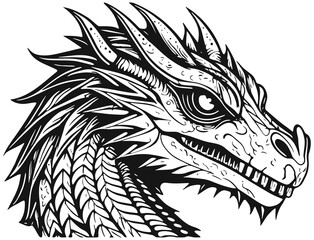 Dragon Head Illustration