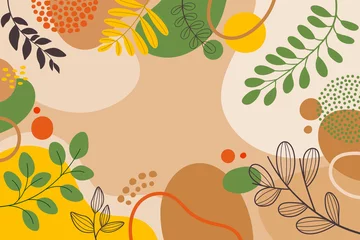 Foto op Plexiglas Design banner frame flower Spring background with beautiful. flower background for design. Colorful background with tropical plants © donnaya92