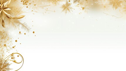 festive gold holiday border