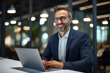 Fototapeta premium Building an Empire: The Ambitious Rise of a Young Business Leader, Generative AI