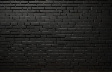 Texture of black brick wall dark background