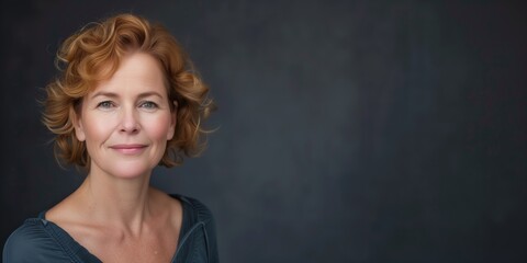 Radiant Studio Portrait Showcases The Timeless Beauty Of A Mature, Confident Woman