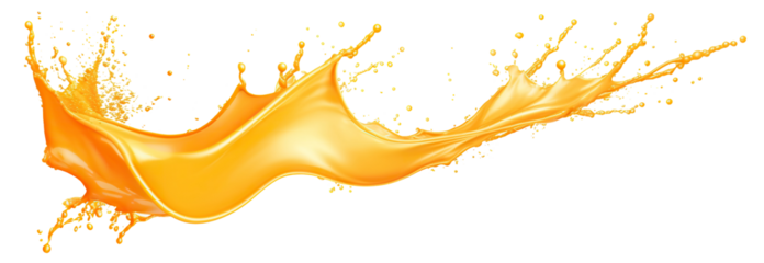 Fresh orange juice splash, cut out