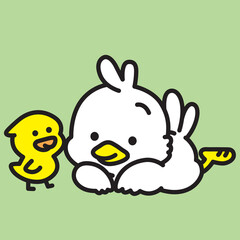 可愛いアヒルの兄弟