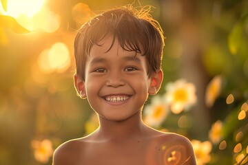 Indonesian Boy's Captivating Smile And Charisma Shine On Camera