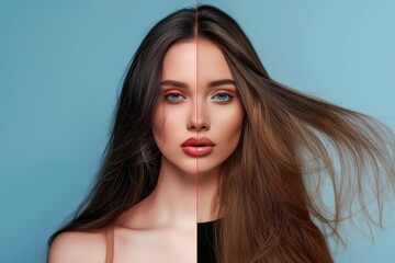 Makeup And Hair Color Transformation Before And After