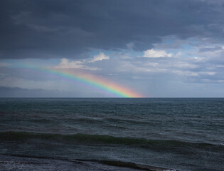 rainbow over the sea