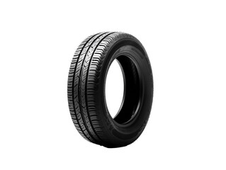 a black tire with a white background