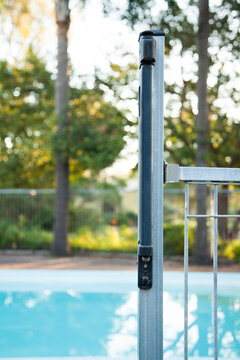 Self closing pool gate with child proof latch to open