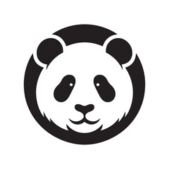 Gentle Giants: Vector Illustrations of Panda Silhouettes, Capturing the Endearing Charm and Peaceful Nature of These Beloved Creatures.