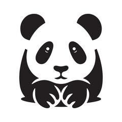 Gentle Giants: Vector Illustrations of Panda Silhouettes, Capturing the Endearing Charm and Peaceful Nature of These Beloved Creatures.