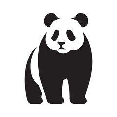 Gentle Giants: Vector Illustrations of Panda Silhouettes, Capturing the Endearing Charm and Peaceful Nature of These Beloved Creatures.