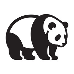 Gentle Giants: Vector Illustrations of Panda Silhouettes, Capturing the Endearing Charm and Peaceful Nature of These Beloved Creatures.