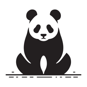 recommend clip art: Gentle Giants: Vector Illustrations of Panda Silhouettes, Capturing the Endearing Charm and Peaceful Nature of These Beloved Creatures.
