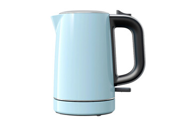 Space-Saving Kettle with Collapsible Handle Isolated on Transparent Background PNG.
