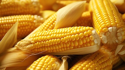 Several peeled yellow corns.