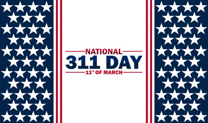 National 311 Day Vector Illustration. 11th Of March. Suitable for greeting card, poster and banner.