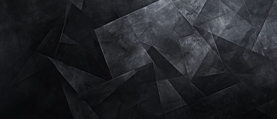 A canvas of nuanced black tones, intersecting in geometric precision, creating an illusion of infinite depth and contemplation.