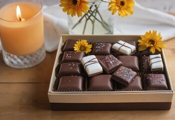 Decadent Delights: Chocolates and Blooms