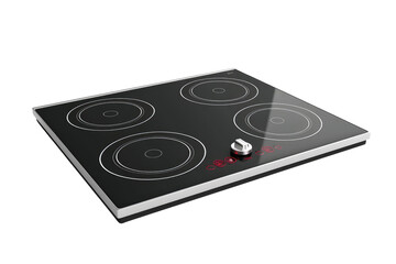 Modern Electric Stove on Transparent Background, PNG